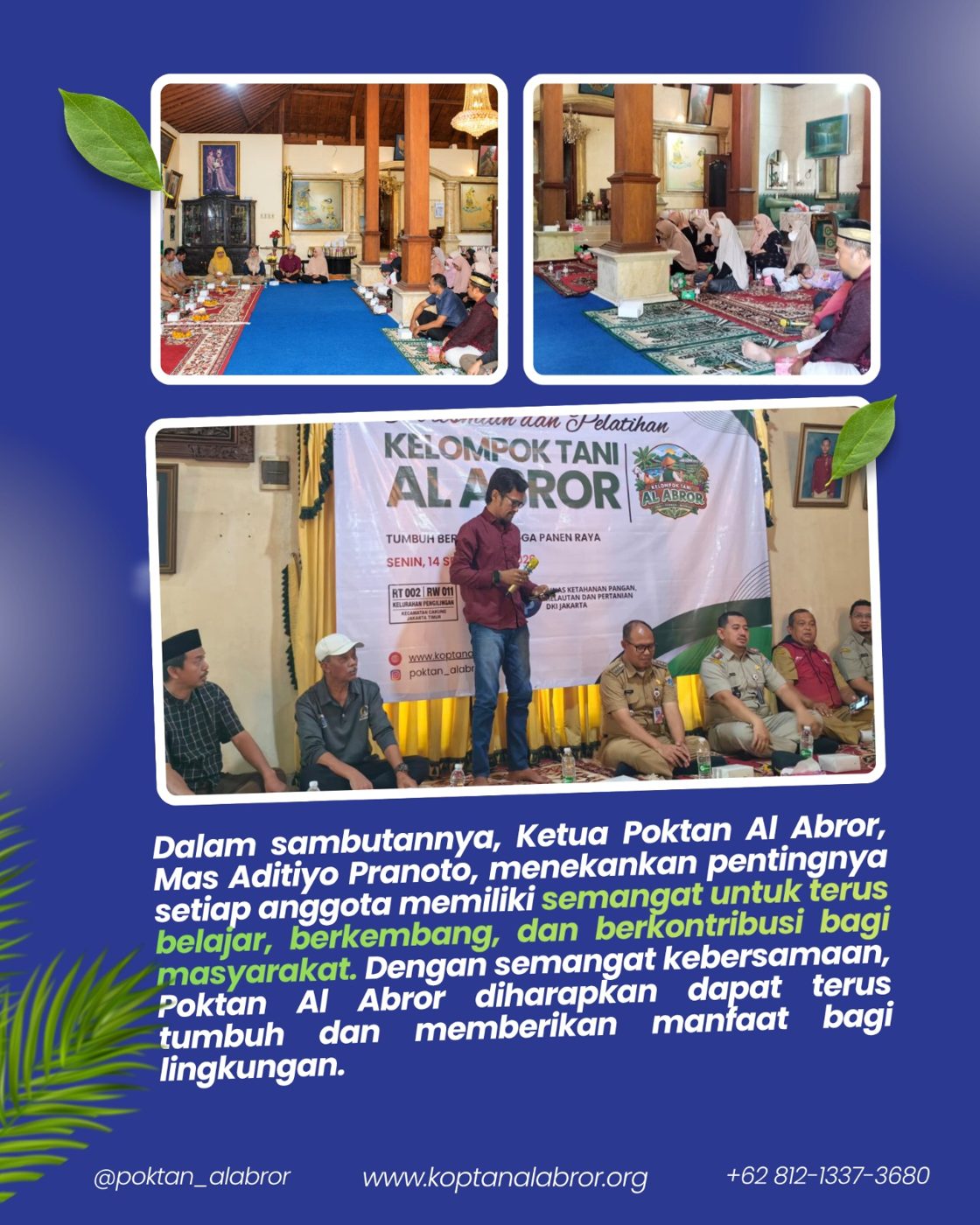 Sambutan Ketua Poktan Al Abror