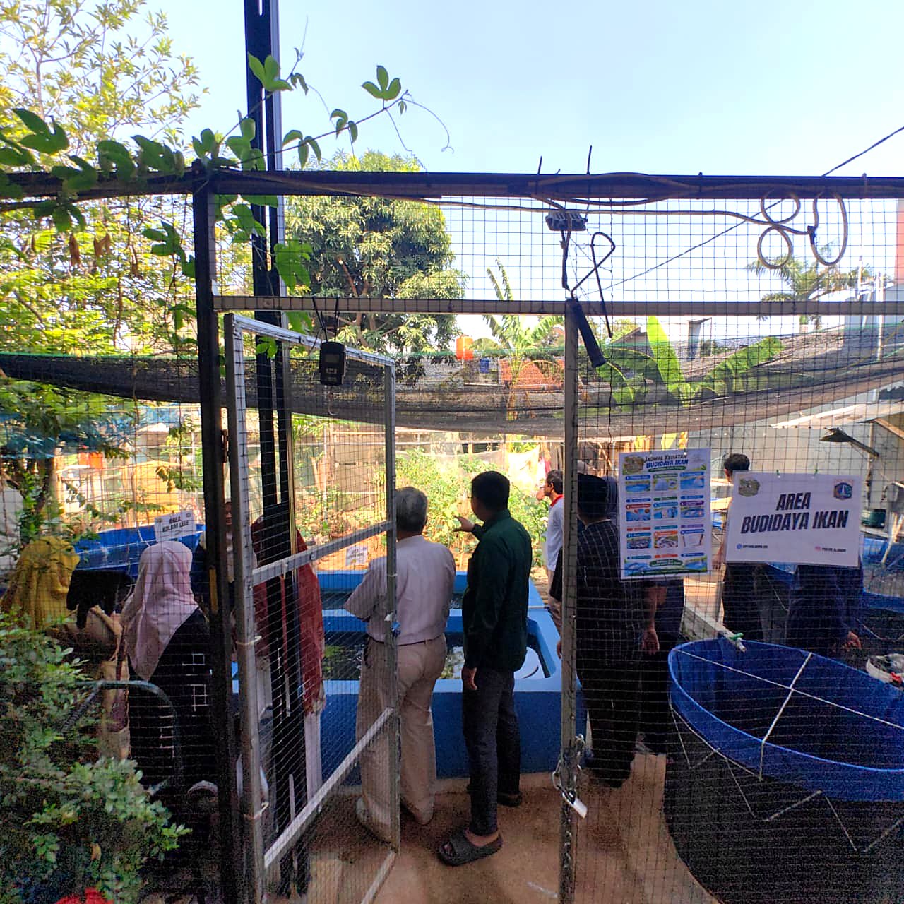 Pengurus KTH Kaum Jayakarta Meninjau Kolam Ikan